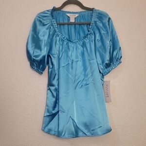 Allison Taylor Turquoise Blouse